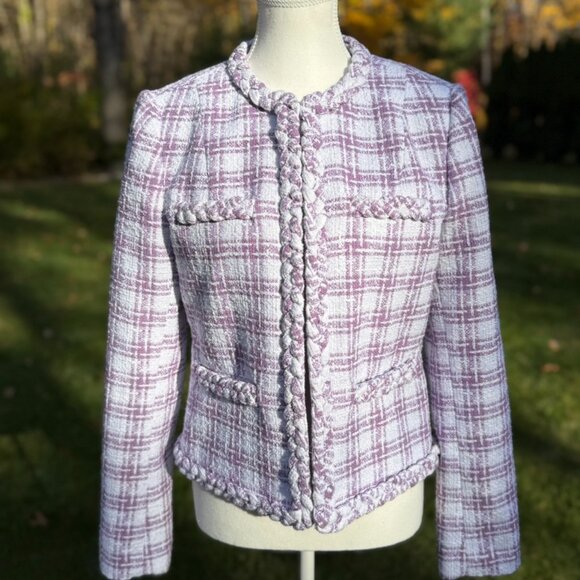 Theory Women's Braided Texture Blazer Sz 6 - Picture 3 of 10